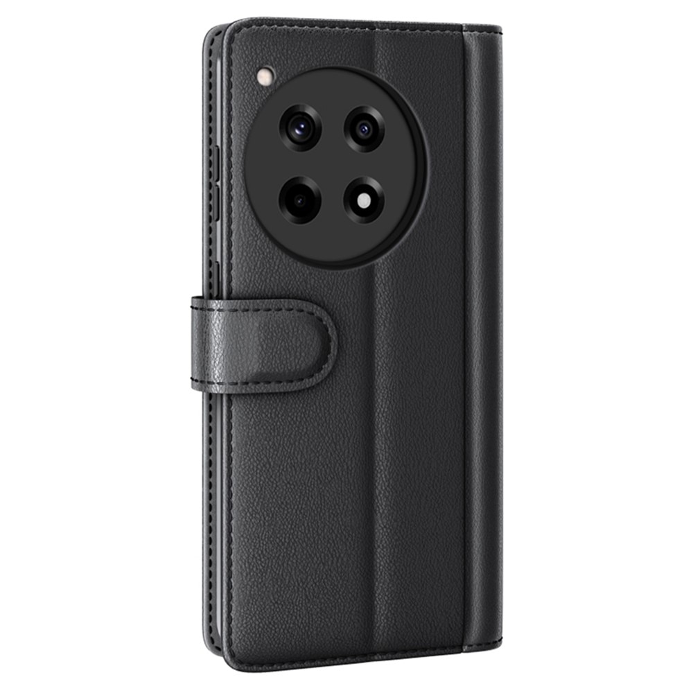 Funda de cuero genuino OnePlus 12R, negro