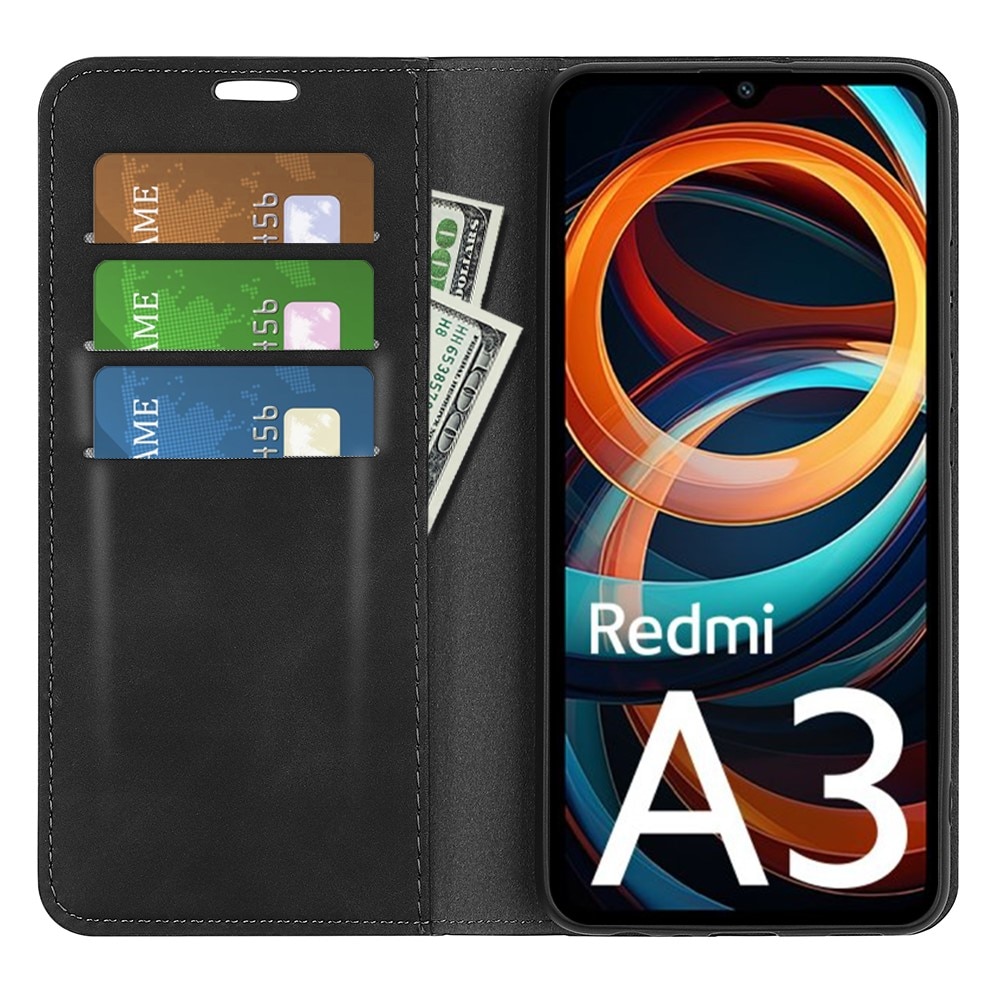 Funda delgada cartera Xiaomi Redmi A3 Negro