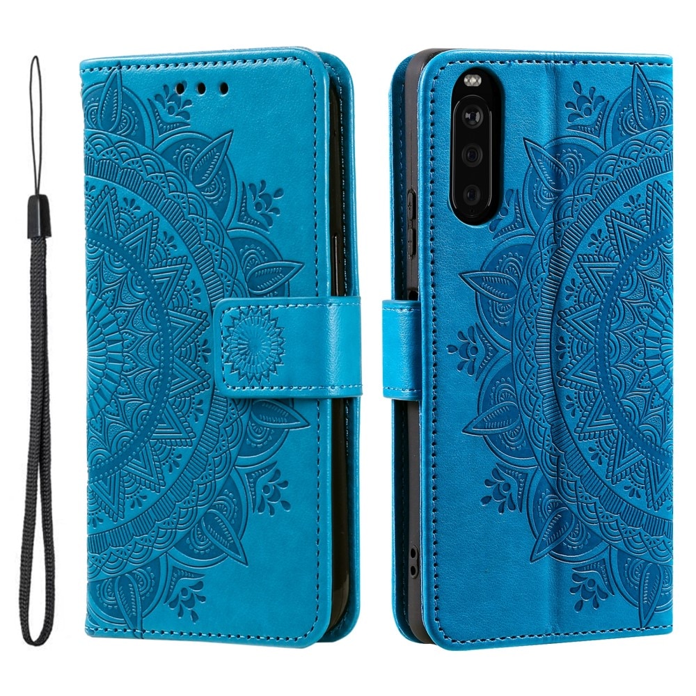 Funda de Cuero Mandala Sony Xperia 10 VI azul