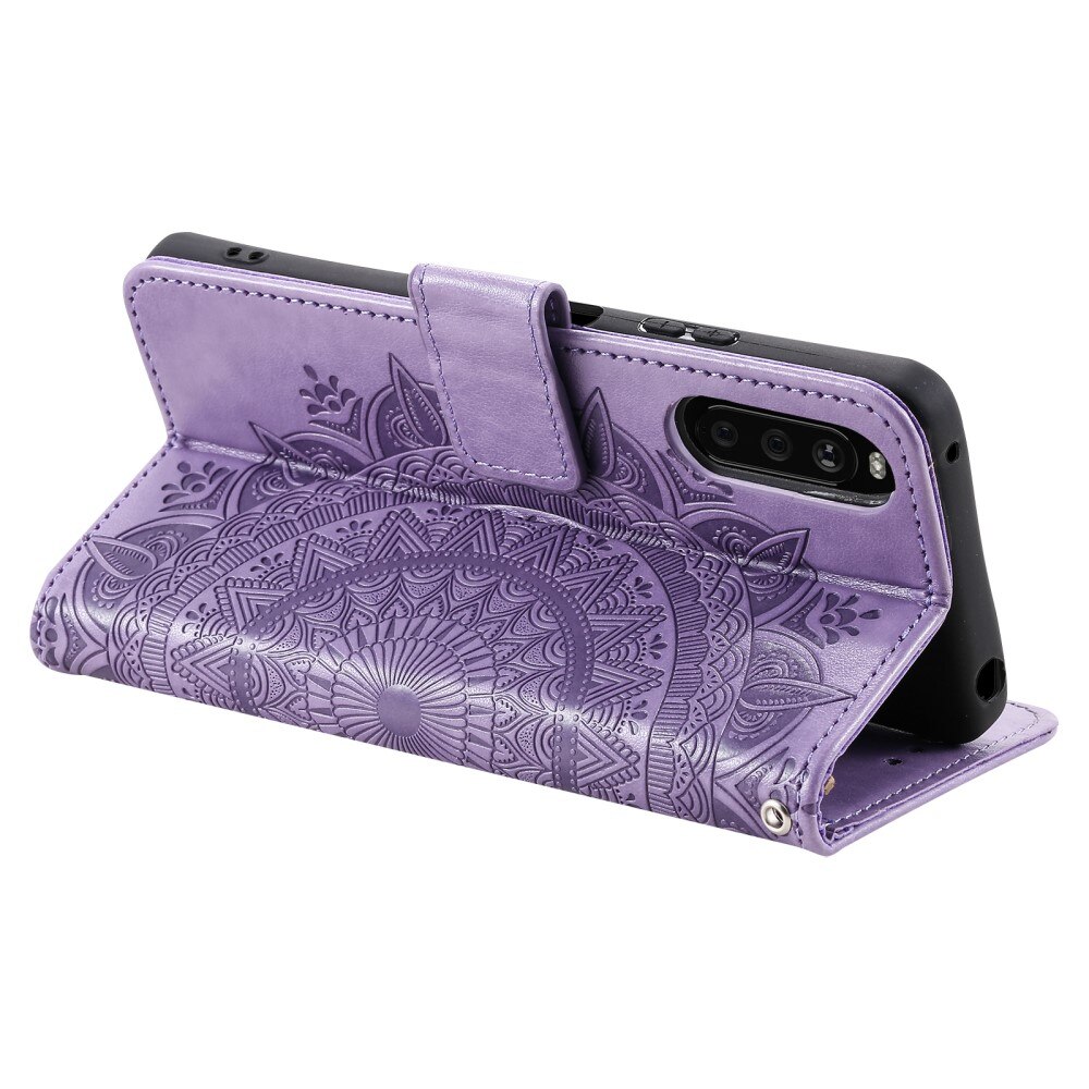 Funda de Cuero Mandala Sony Xperia 10 VI violeta