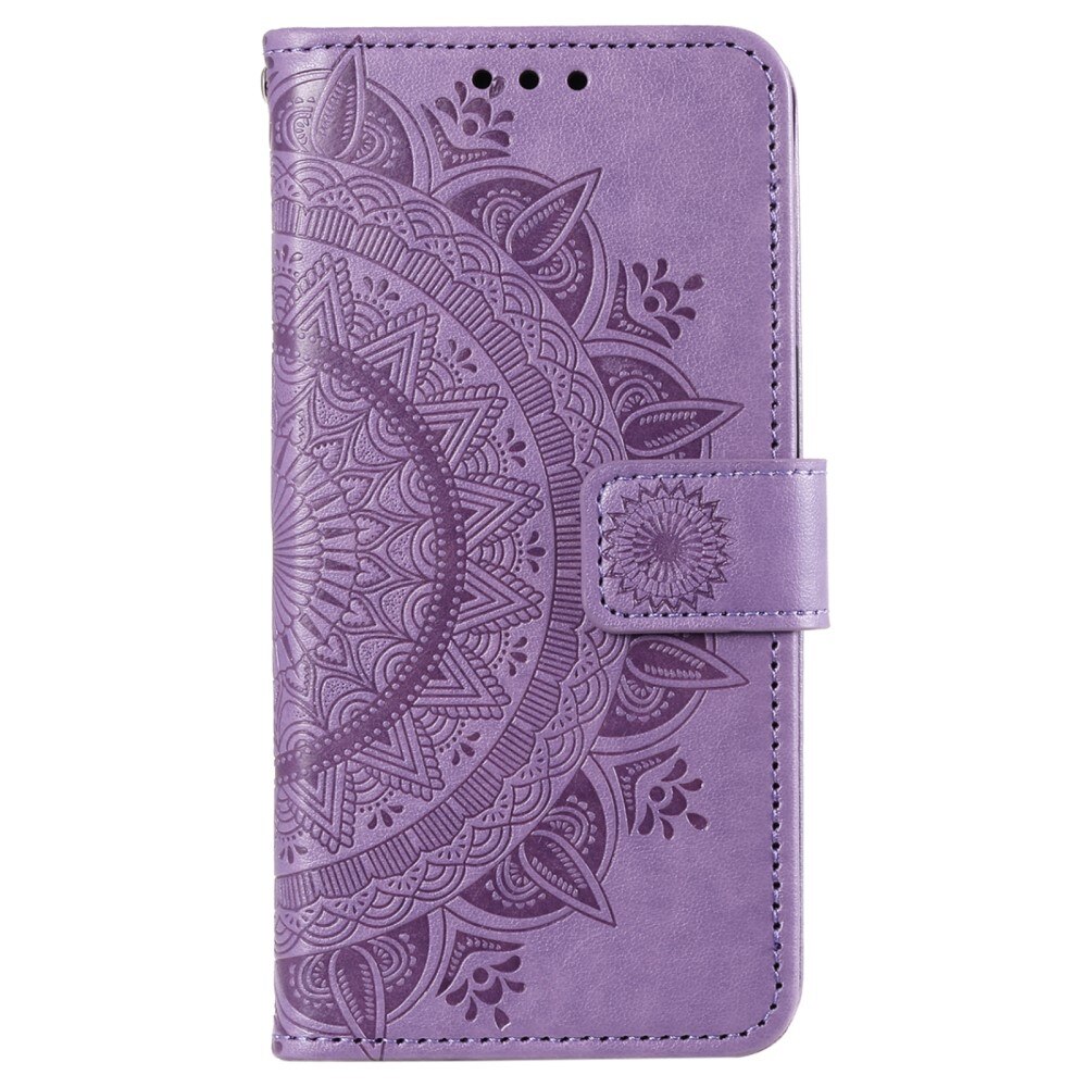 Funda de Cuero Mandala Sony Xperia 10 VI violeta