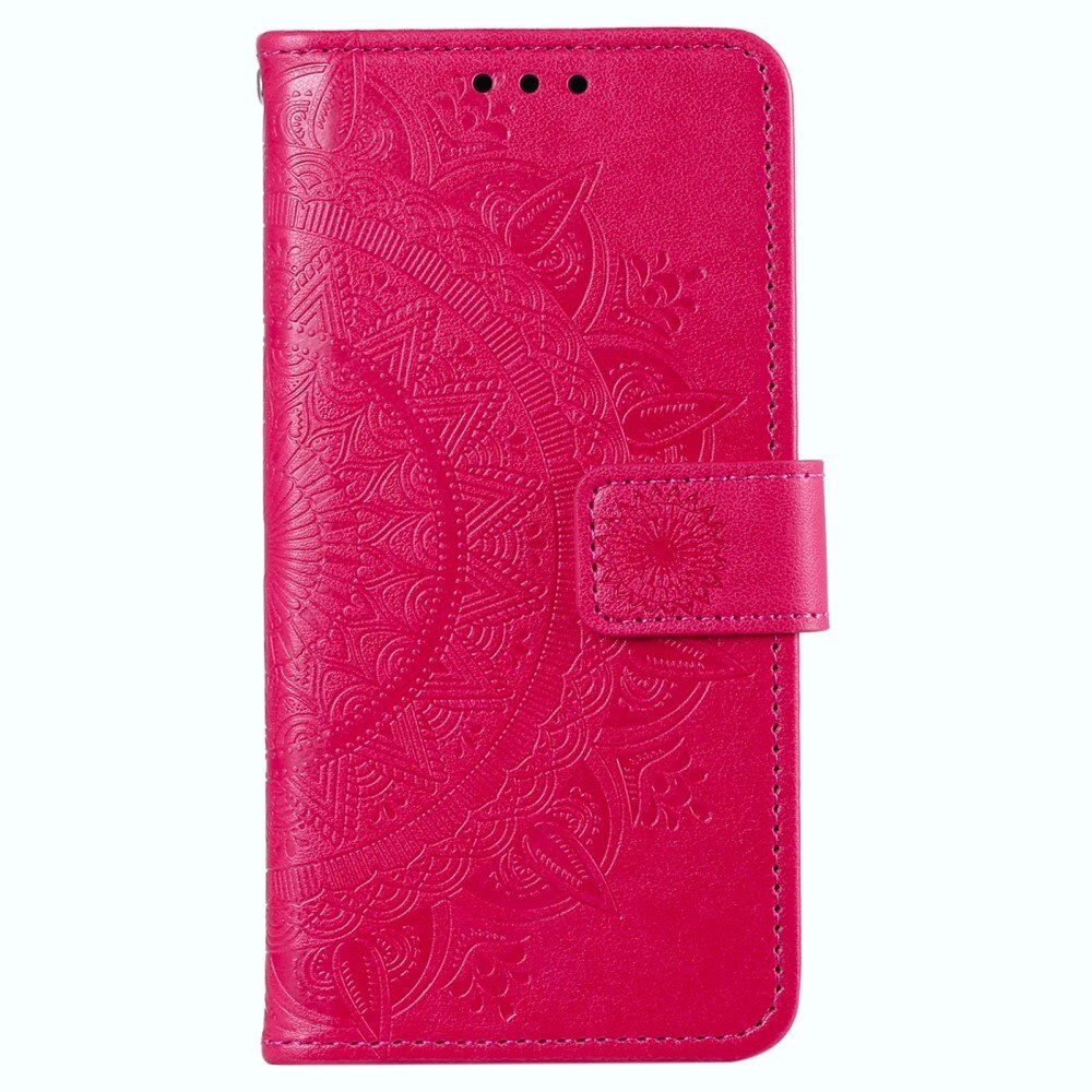 Funda de Cuero Mandala Sony Xperia 10 VI rosado