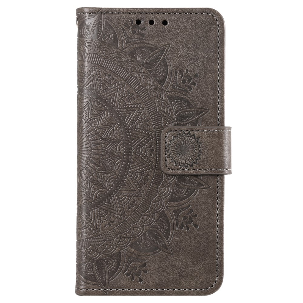 Funda de Cuero Mandala Sony Xperia 10 VI gris