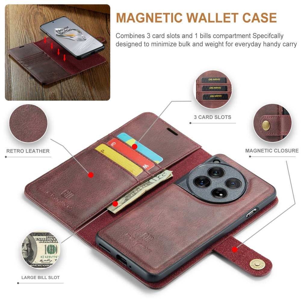 Cartera Magnet Wallet  OnePlus 12 Red