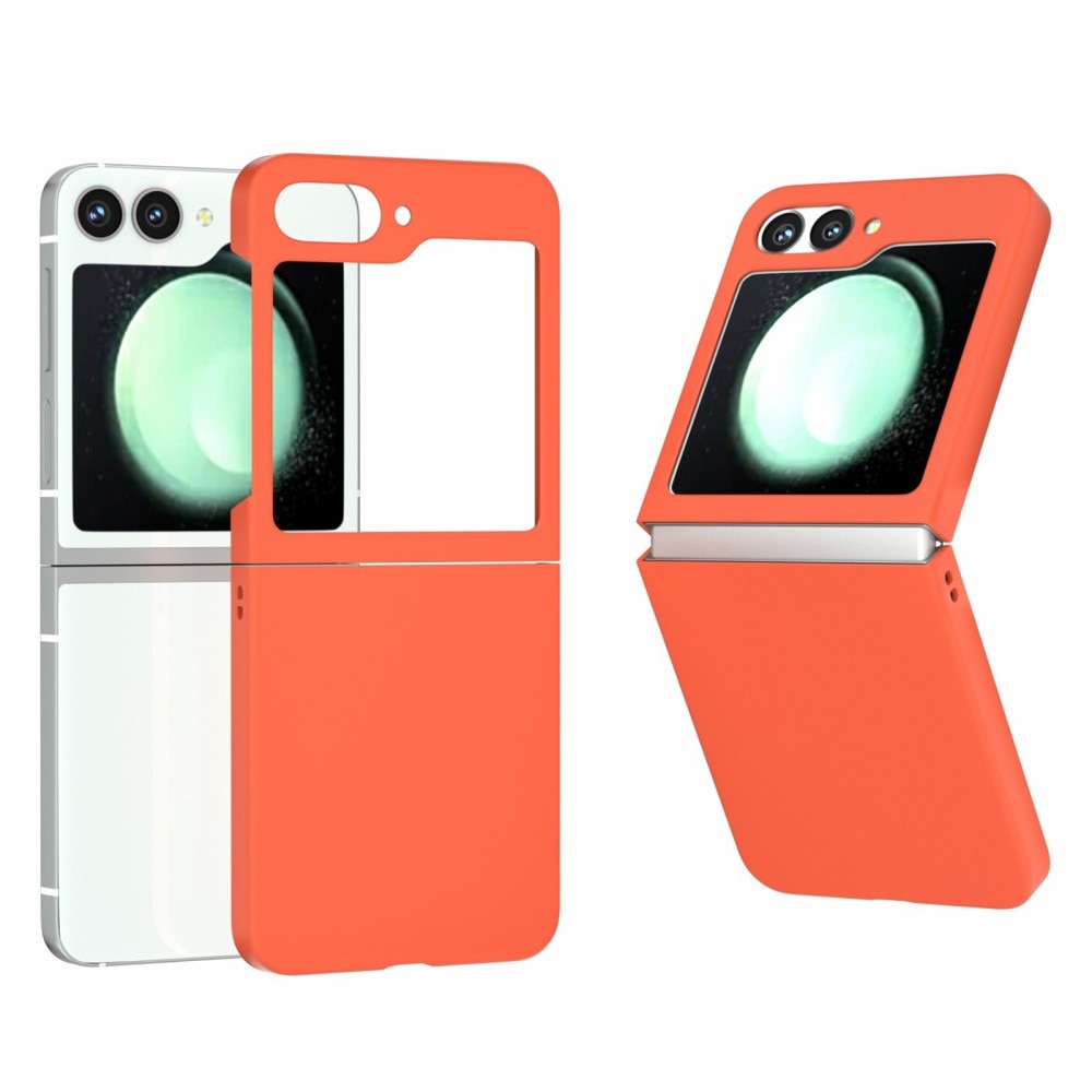 Funda rígida engomada Samsung Galaxy Z Flip 6 naranja
