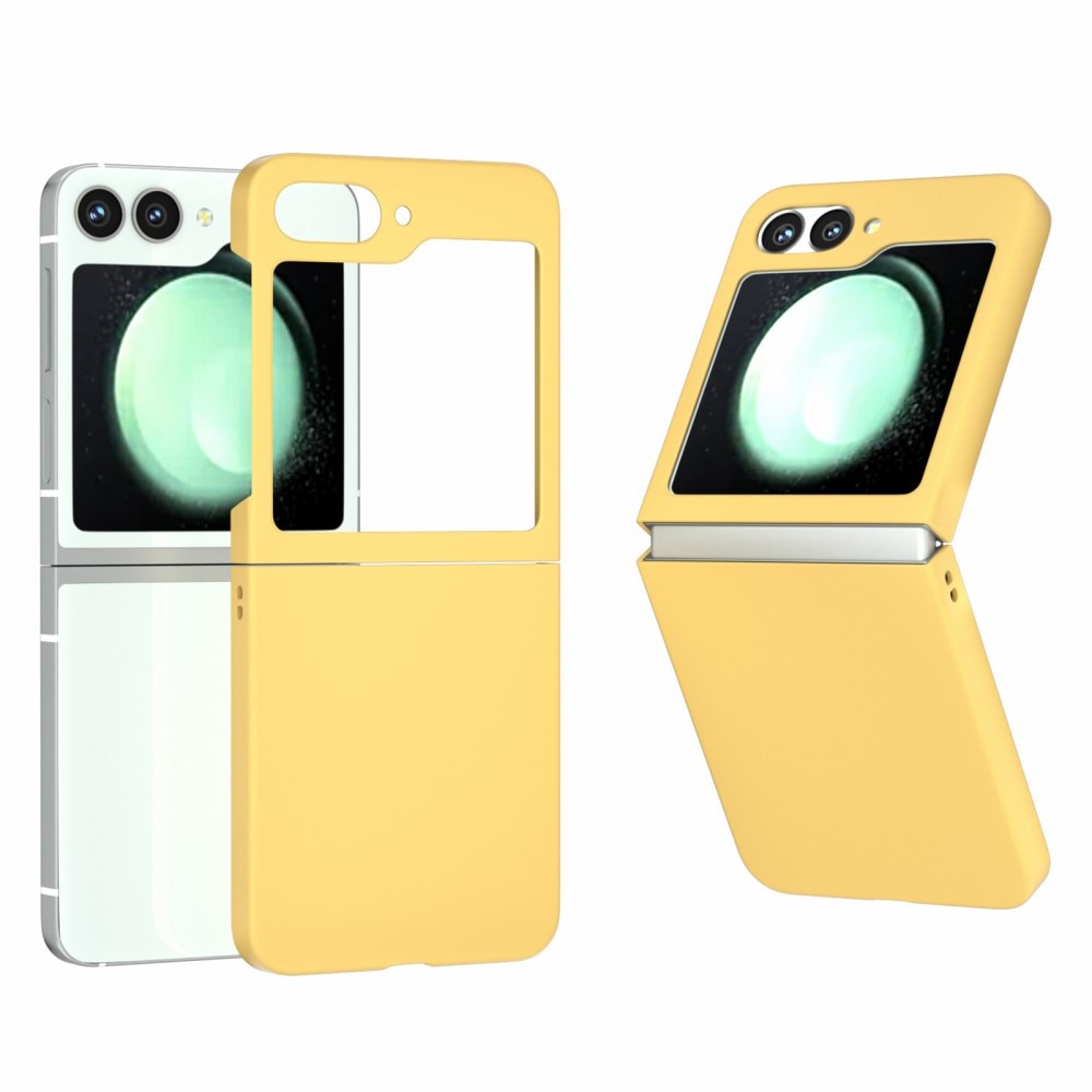 Funda rígida engomada Samsung Galaxy Z Flip 6 amarillo