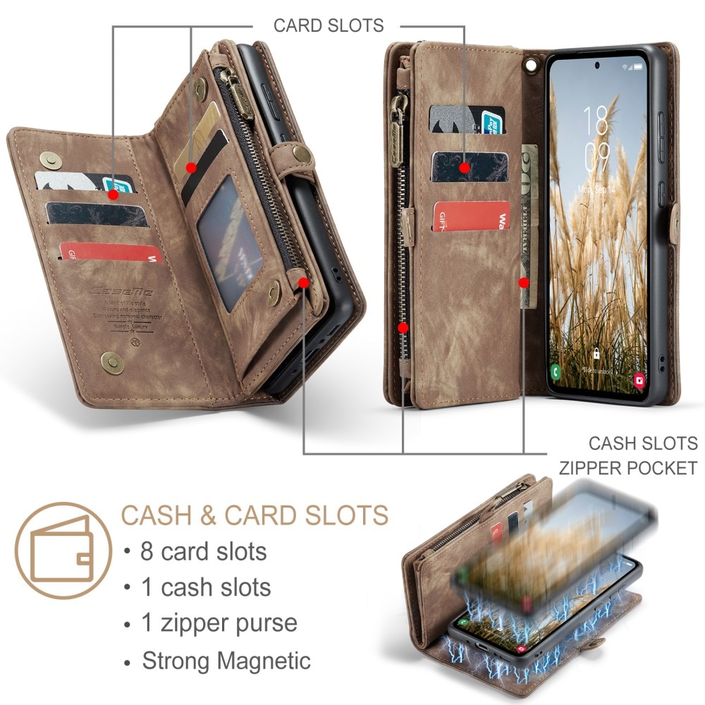 Cartera Multi-Slot Samsung Galaxy A35 Marrón