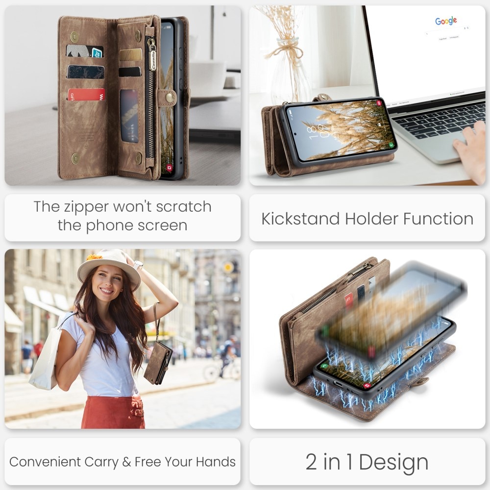 Cartera Multi-Slot Samsung Galaxy A35 Marrón