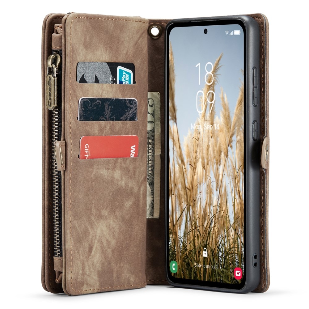 Cartera Multi-Slot Samsung Galaxy A35 Marrón