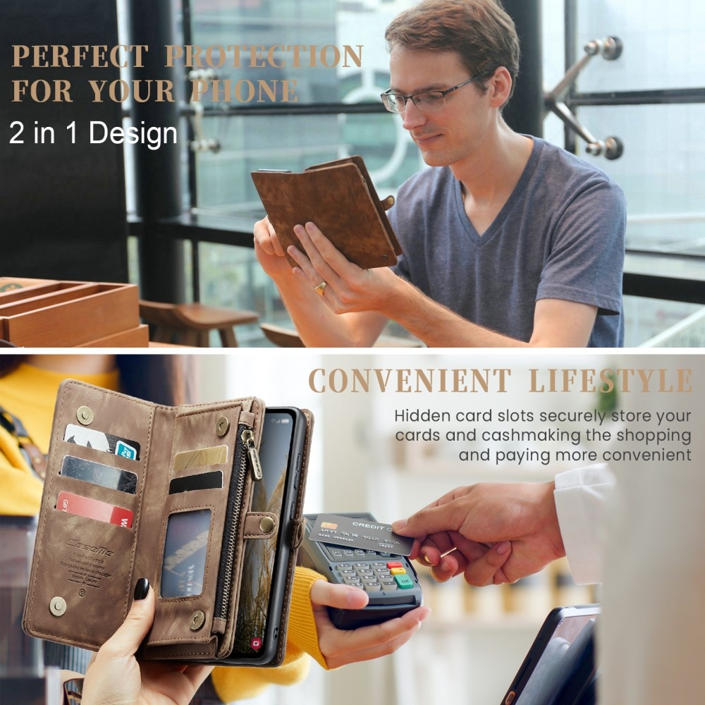 Cartera Multi-Slot Samsung Galaxy A35 Marrón
