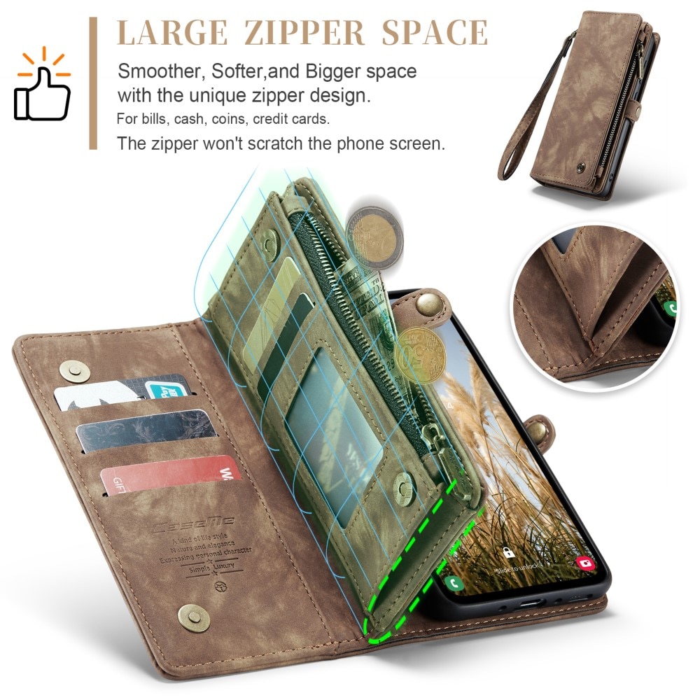 Cartera Multi-Slot Samsung Galaxy A35 Marrón