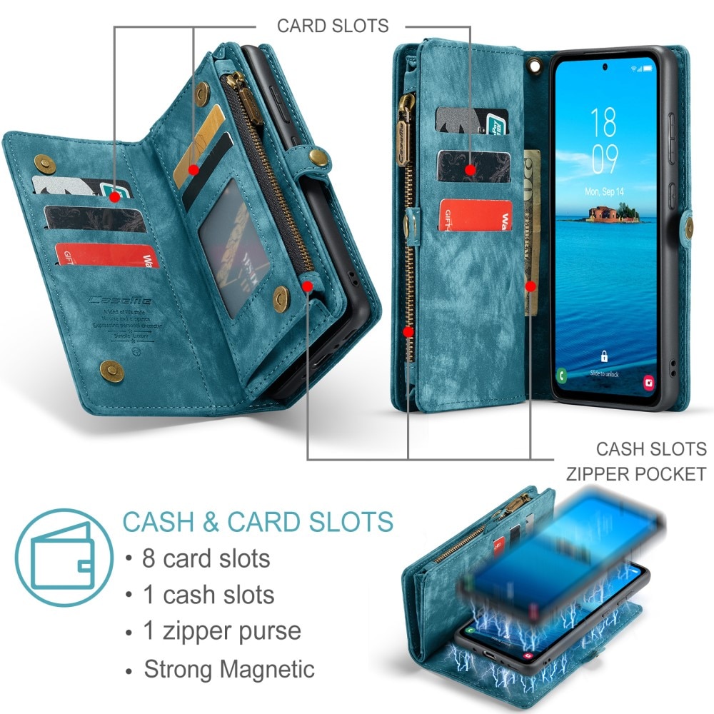 Cartera Multi-Slot Samsung Galaxy A35 azul