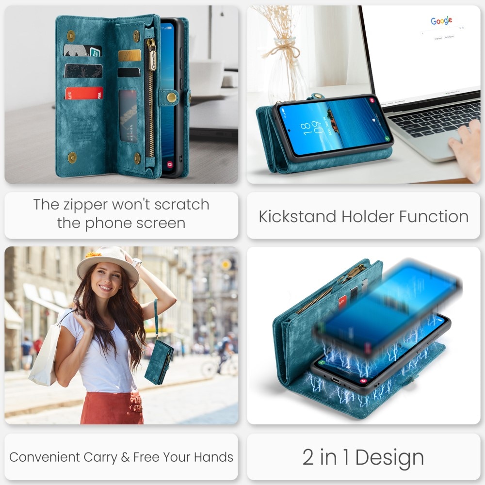 Cartera Multi-Slot Samsung Galaxy A35 azul