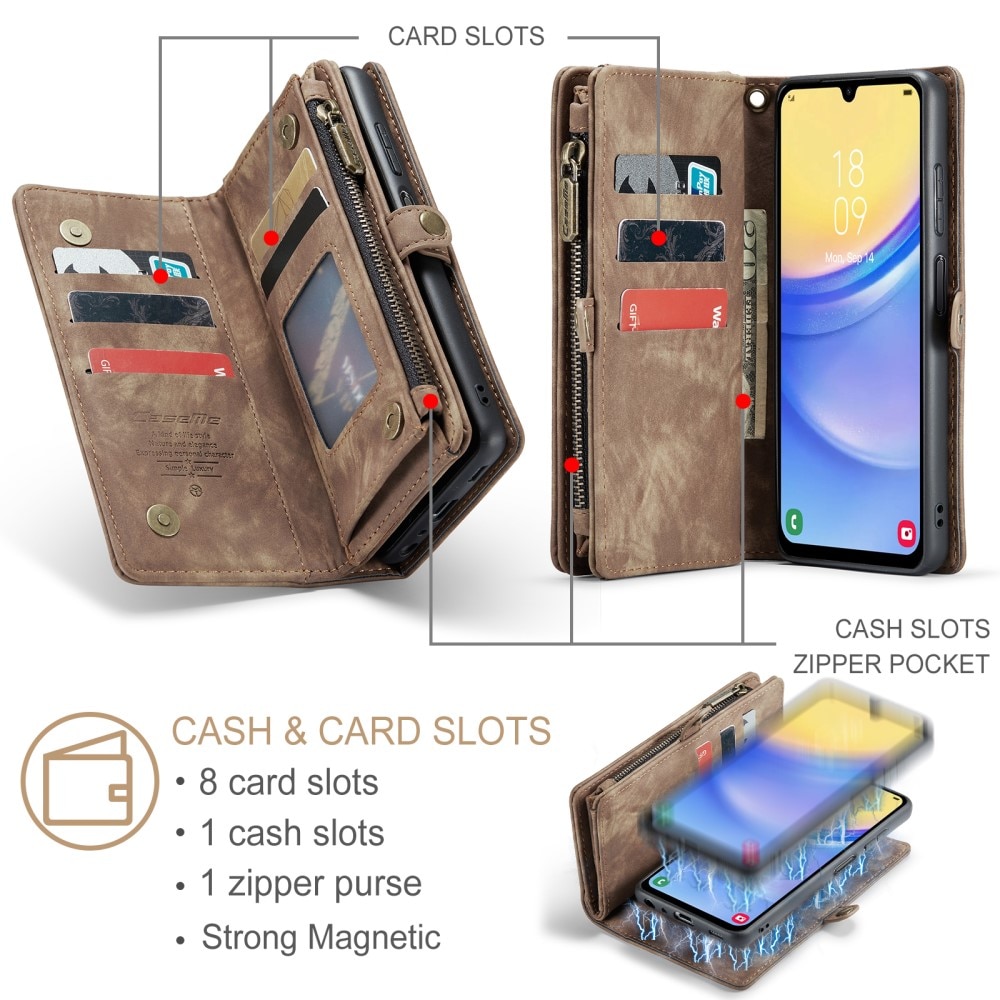 Cartera Multi-Slot Samsung Galaxy A15 marrón