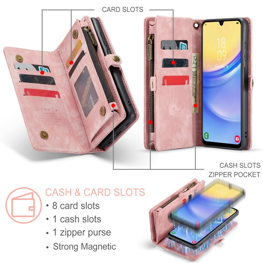 Cartera Multi-Slot Samsung Galaxy A15 Rosa