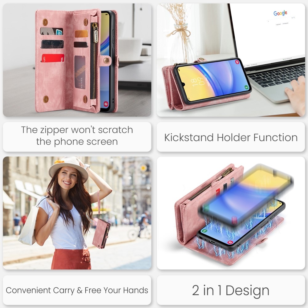 Cartera Multi-Slot Samsung Galaxy A15 Rosa