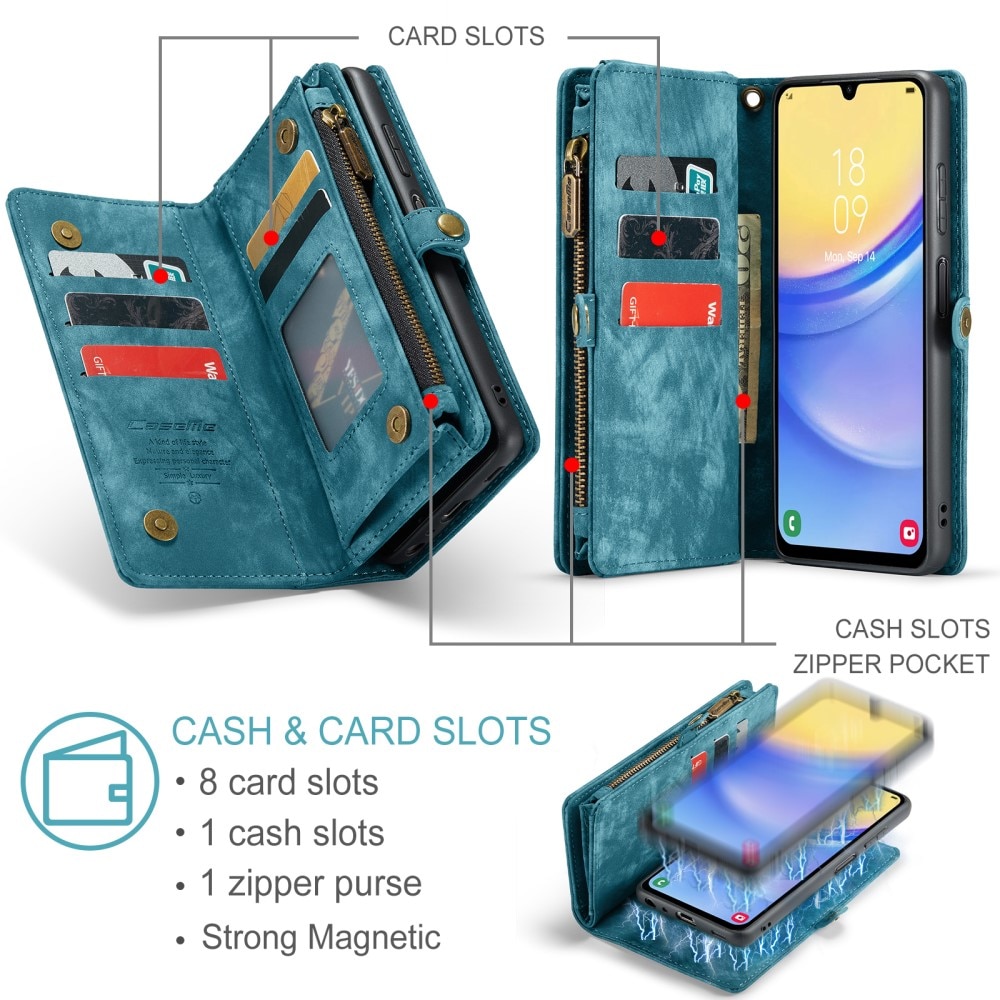 Cartera Multi-Slot Samsung Galaxy A15 azul