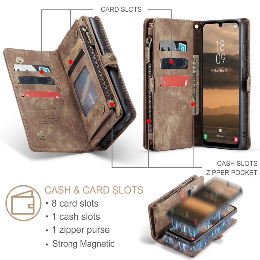 Cartera Multi-Slot Samsung Galaxy A25 marrón