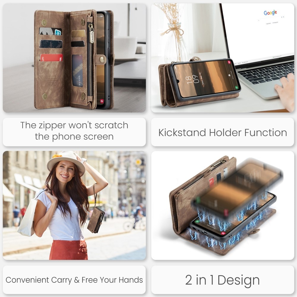 Cartera Multi-Slot Samsung Galaxy A25 Marrón