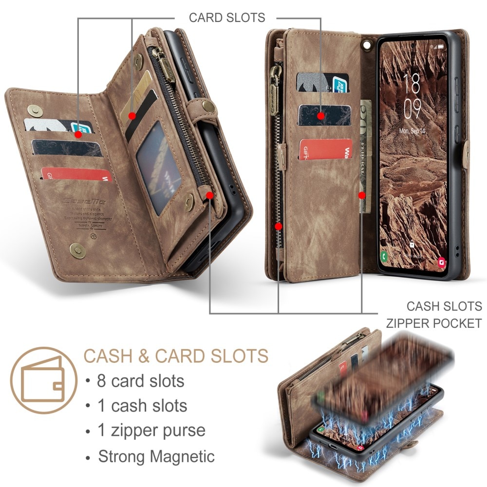 Cartera Multi-Slot Samsung Galaxy A55 Marrón