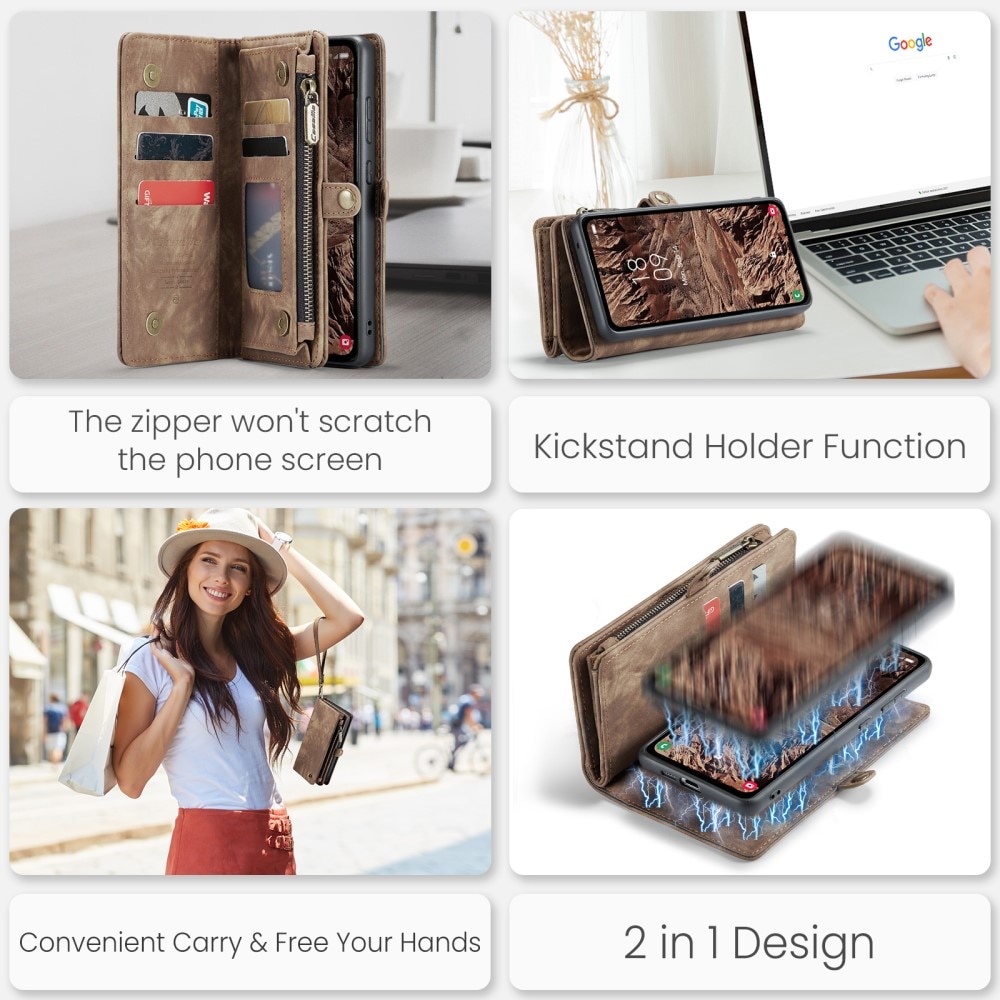 Cartera Multi-Slot Samsung Galaxy A55 Marrón