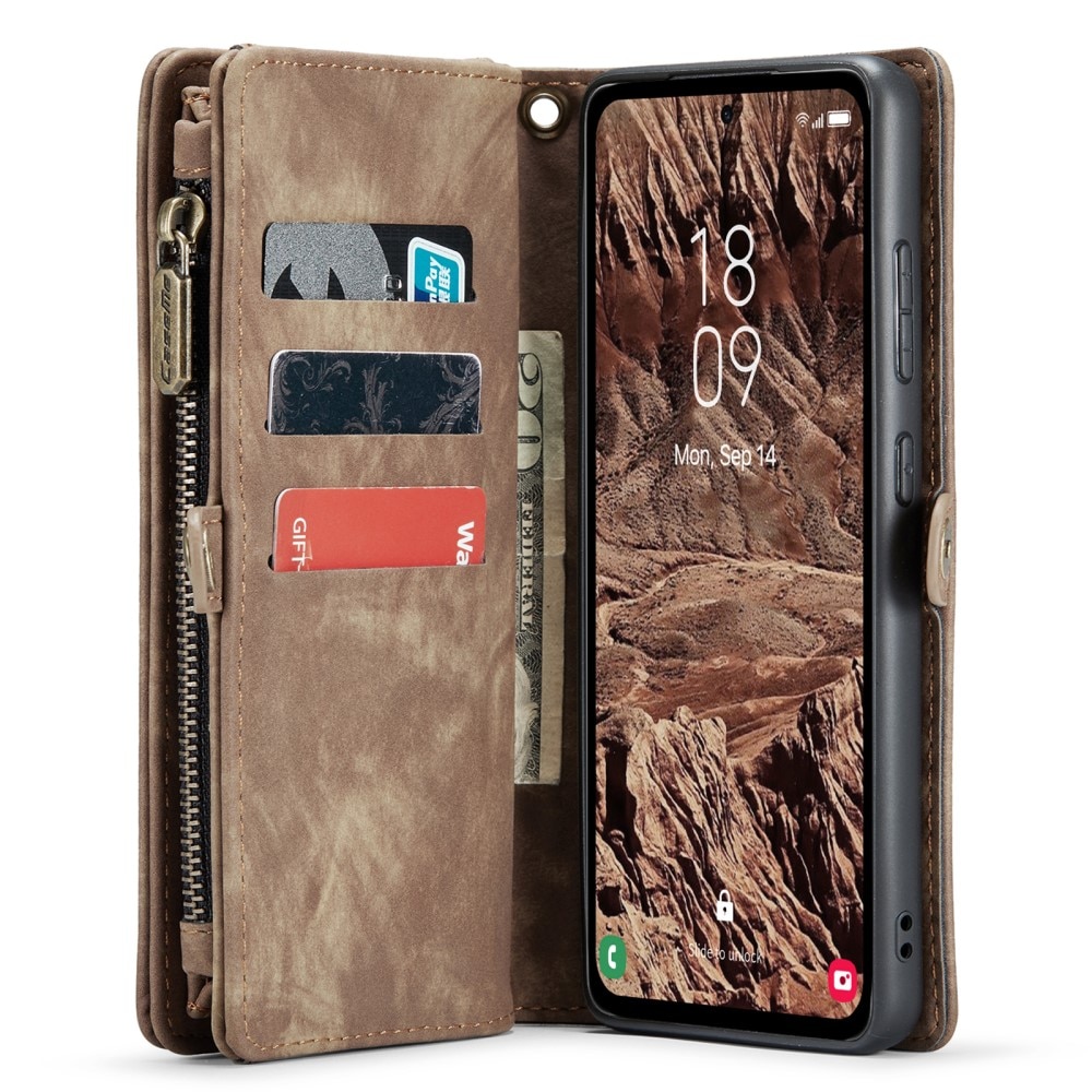 Cartera Multi-Slot Samsung Galaxy A55 Marrón