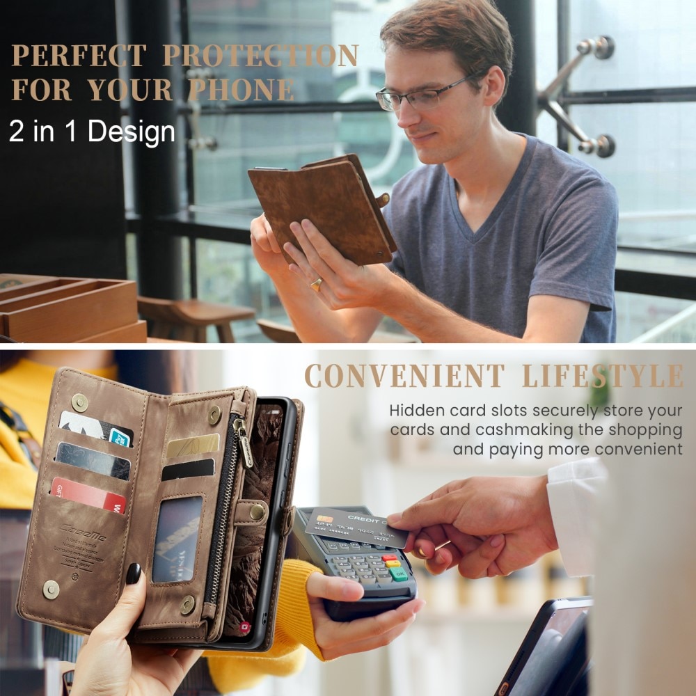 Cartera Multi-Slot Samsung Galaxy A55 Marrón