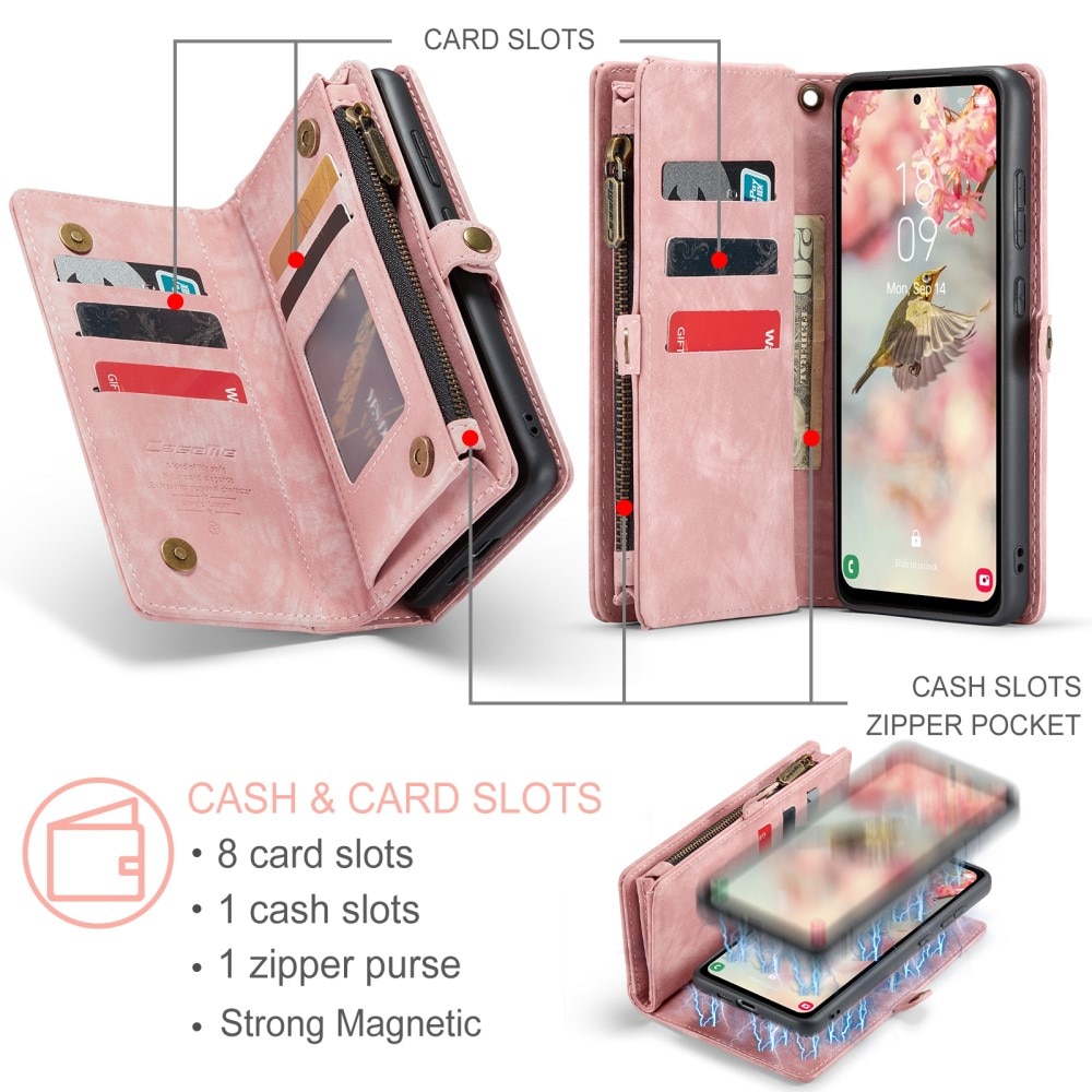 Cartera Multi-Slot Samsung Galaxy A55 rosado