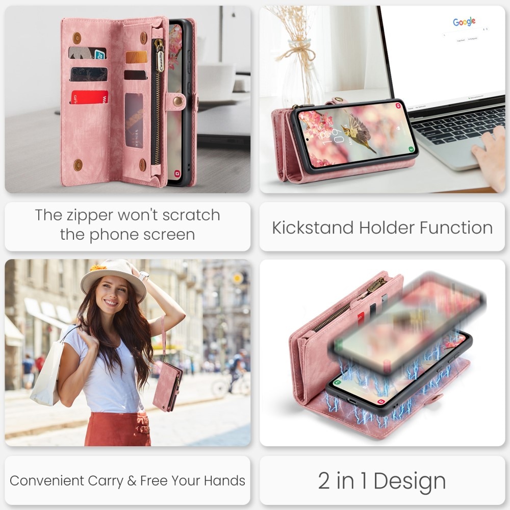 Cartera Multi-Slot Samsung Galaxy A55 Rosa