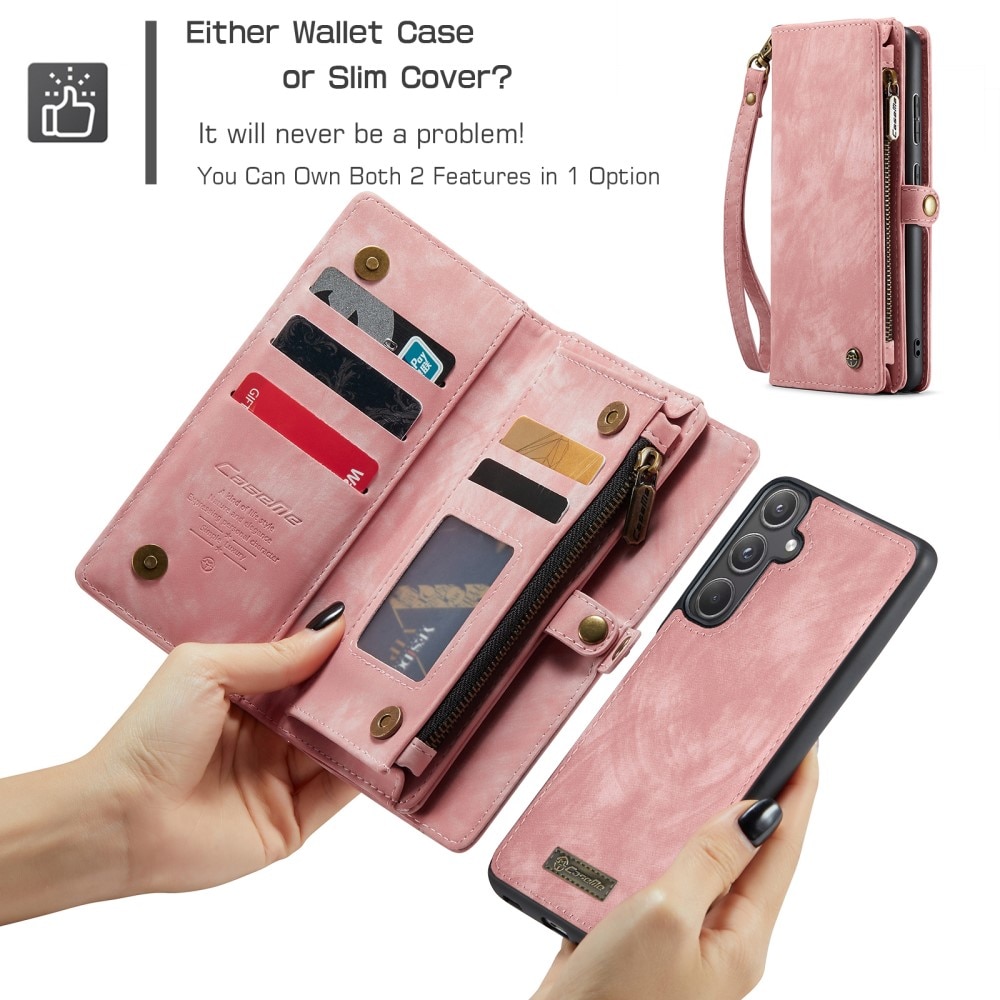 Cartera Multi-Slot Samsung Galaxy A55 rosado