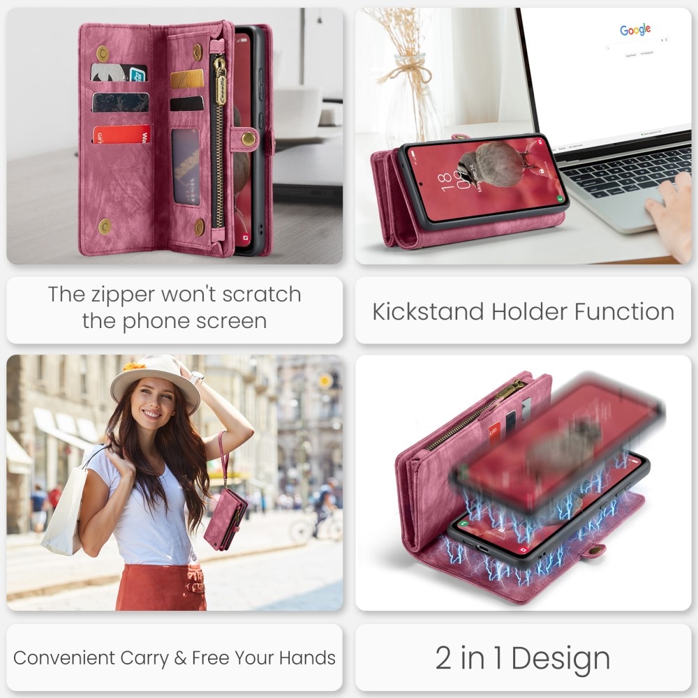 Cartera Multi-Slot Samsung Galaxy A55 Rojo