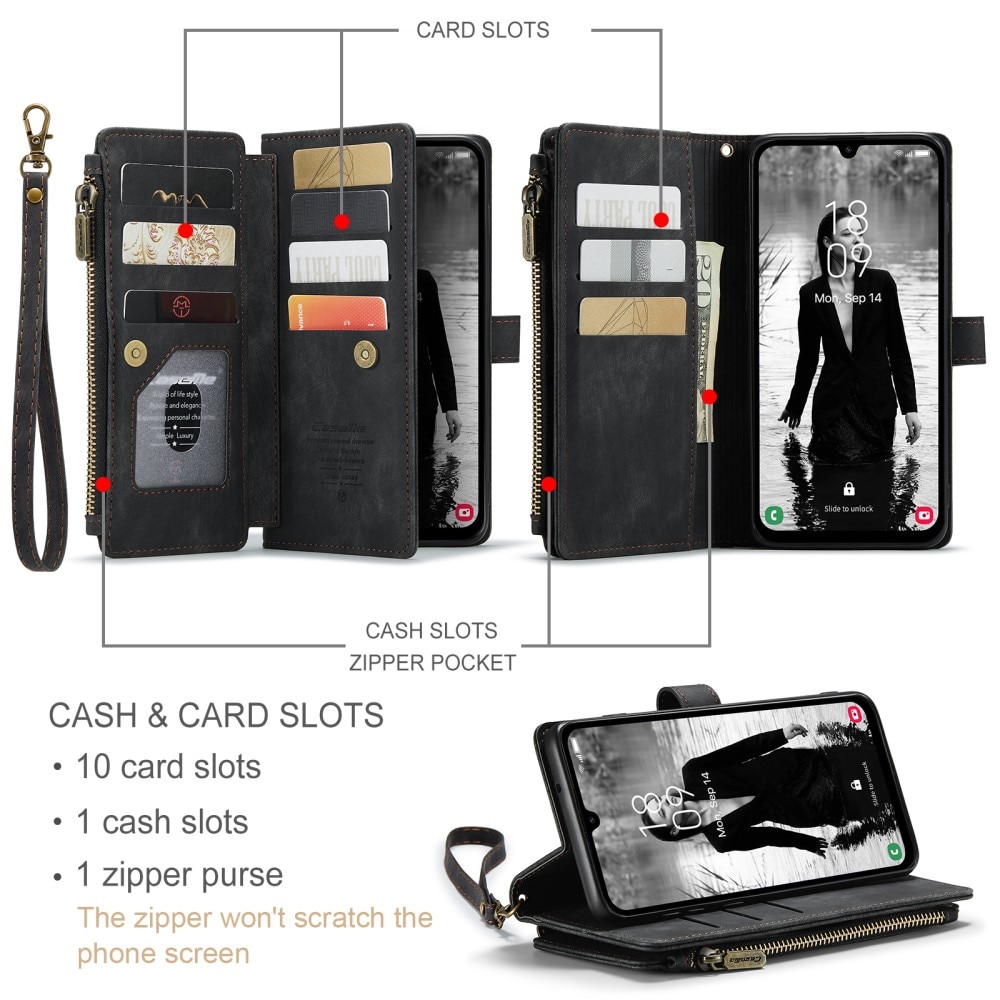 Cartera Zipper Samsung Galaxy A15 negro