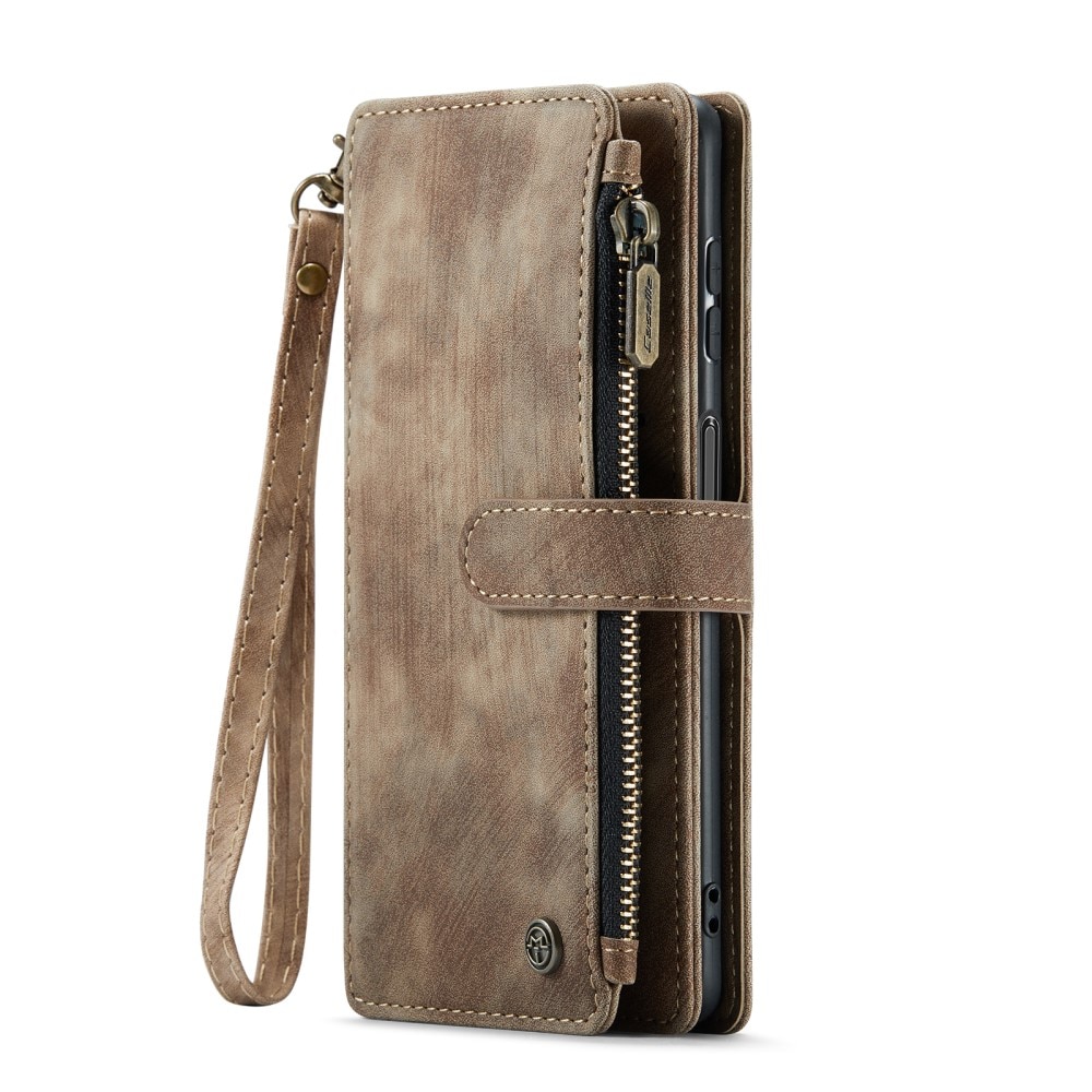 Cartera Zipper Samsung Galaxy A15 Marrón