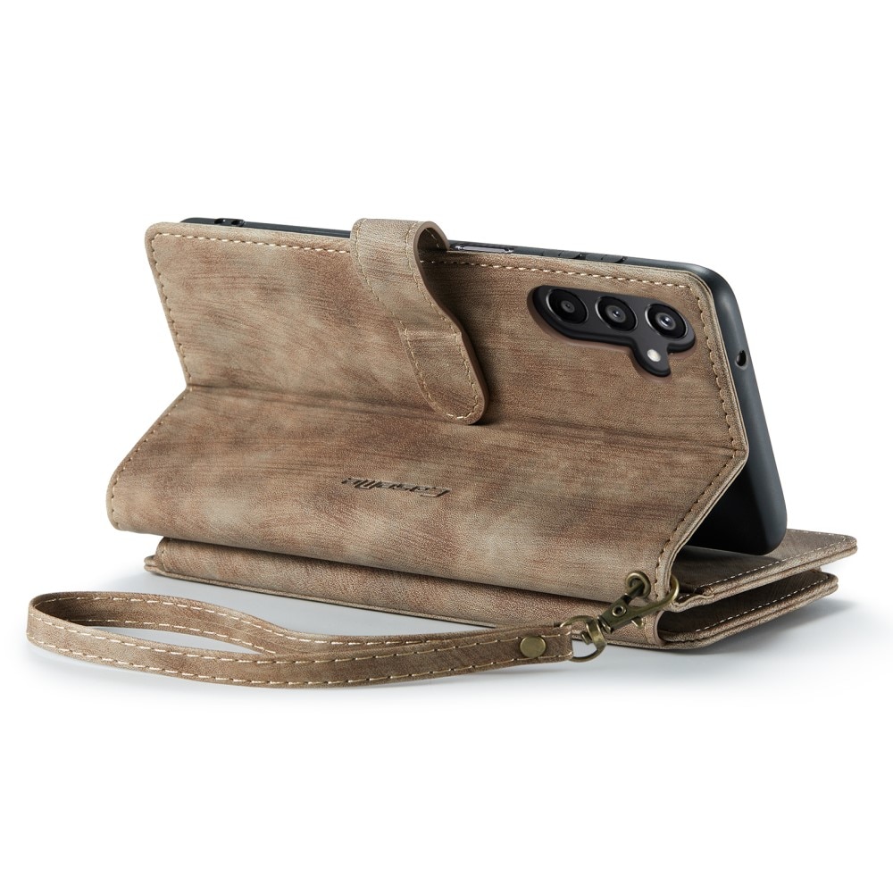 Cartera Zipper Samsung Galaxy A15 Marrón
