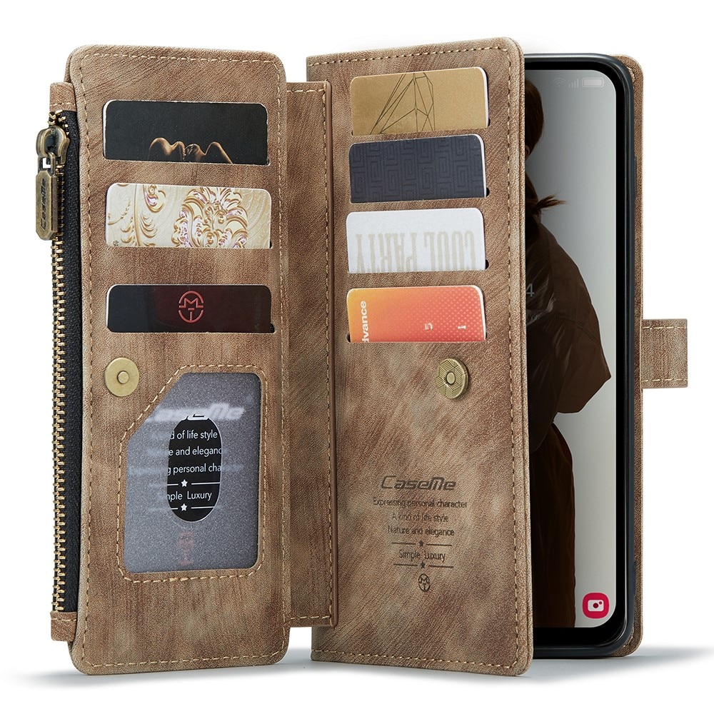 Cartera Zipper Samsung Galaxy A15 Marrón
