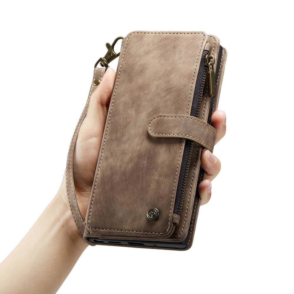 Cartera Zipper Samsung Galaxy A15 Marrón