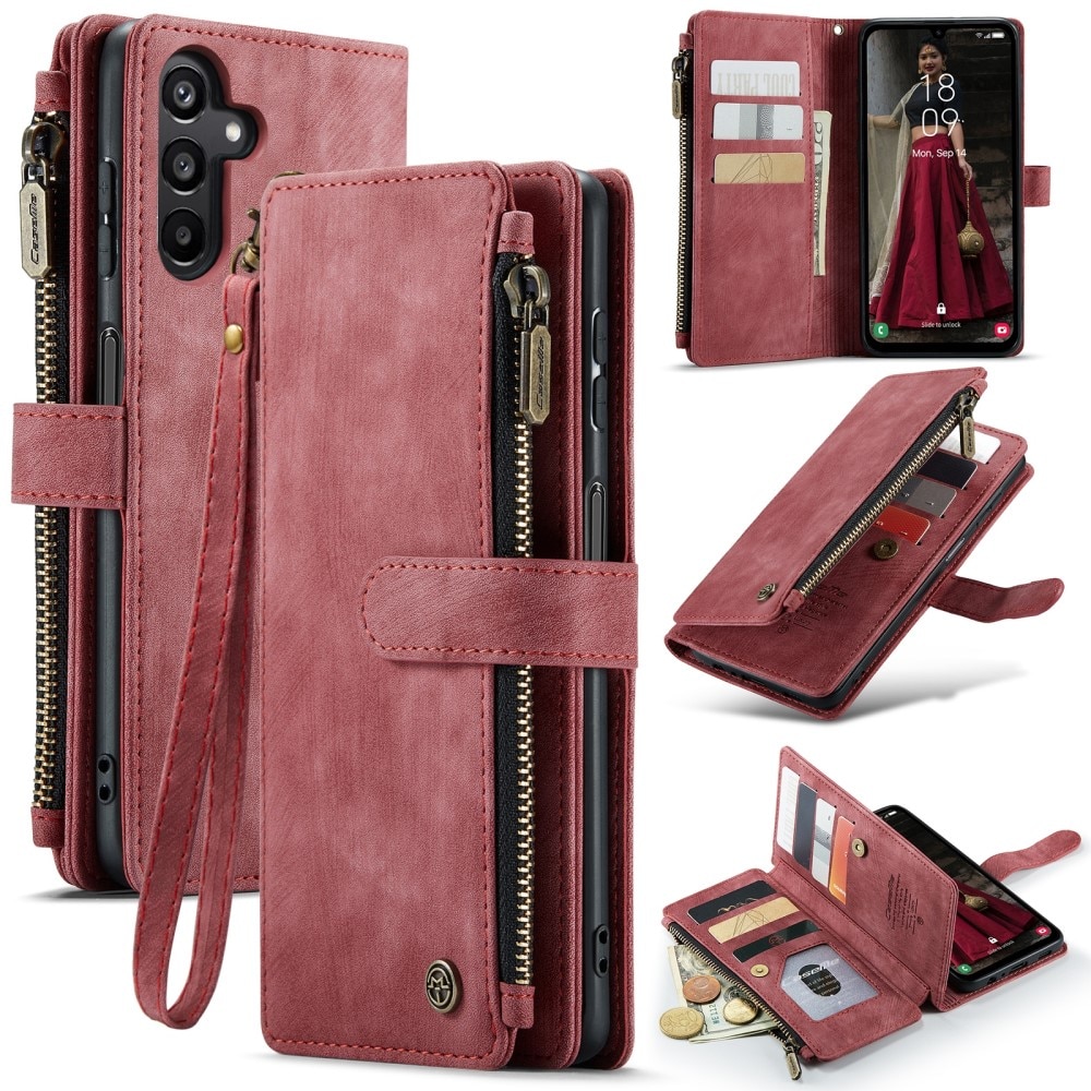 Cartera Zipper Samsung Galaxy A15 Rojo