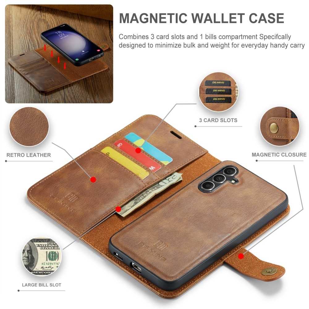 Cartera Magnet Wallet Samsung Galaxy A55 Cognac