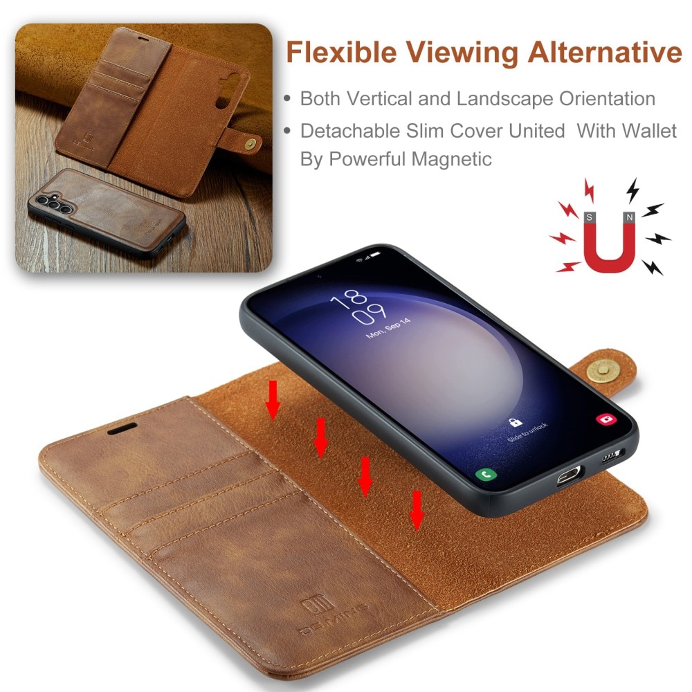 Cartera Magnet Wallet Samsung Galaxy A55 Cognac