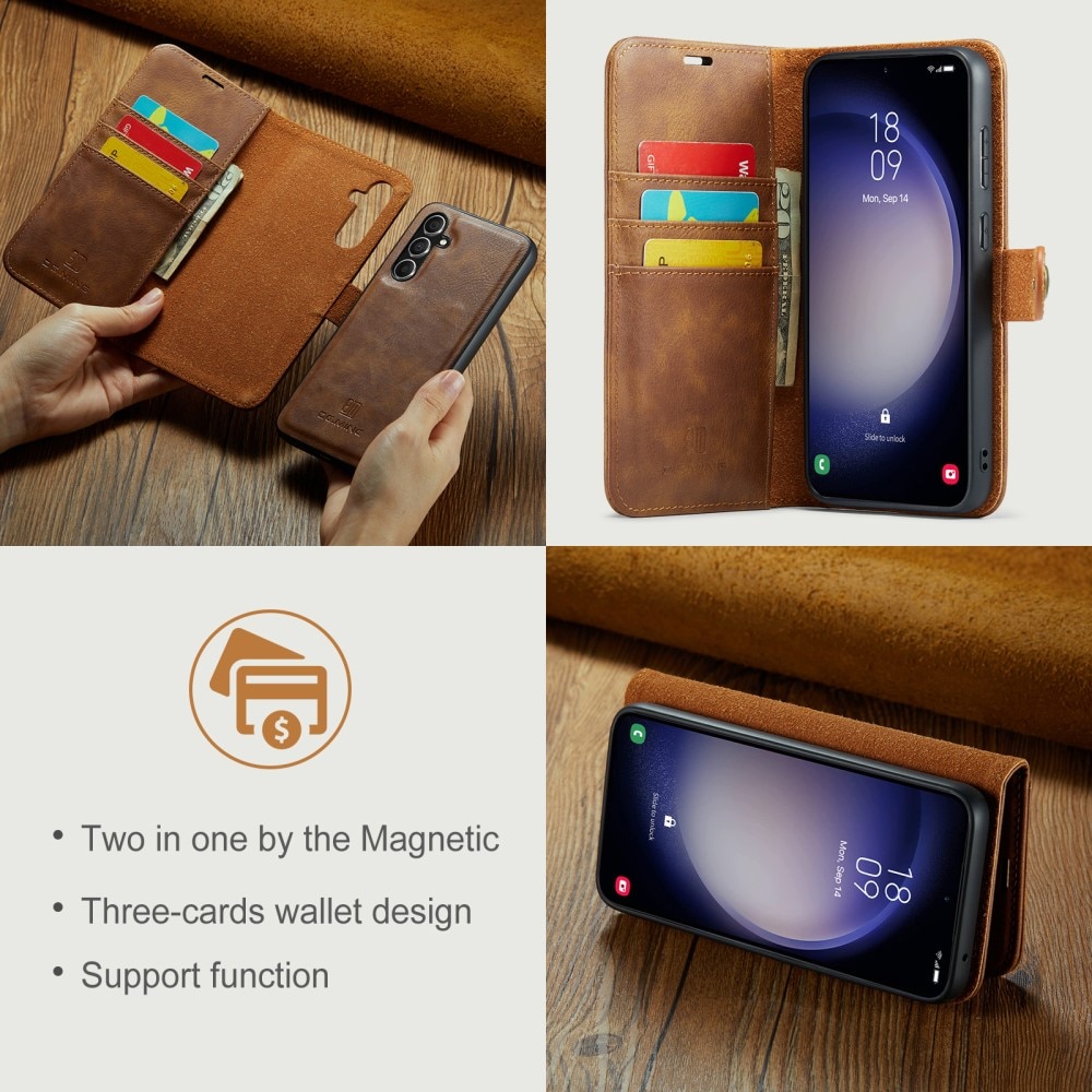 Cartera Magnet Wallet Samsung Galaxy A55 Cognac