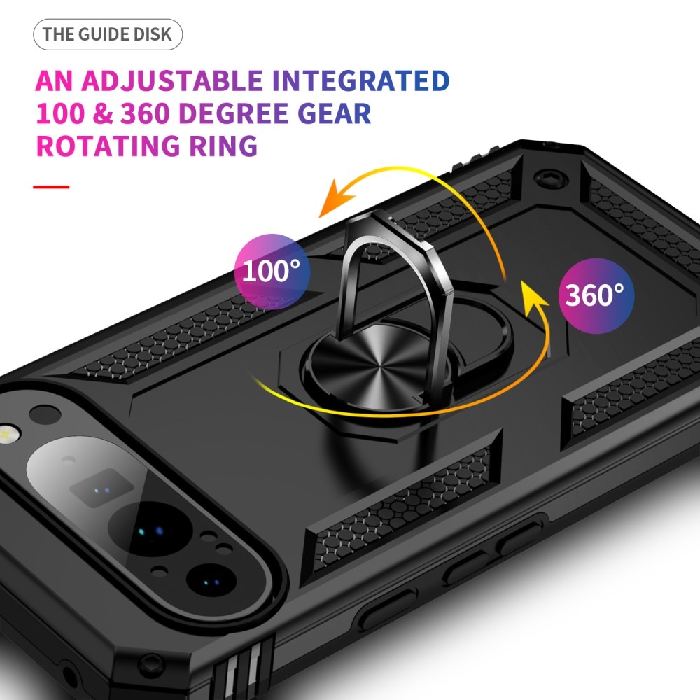 Funda híbrida Tech Ring Google Pixel 9 Pro XL negro