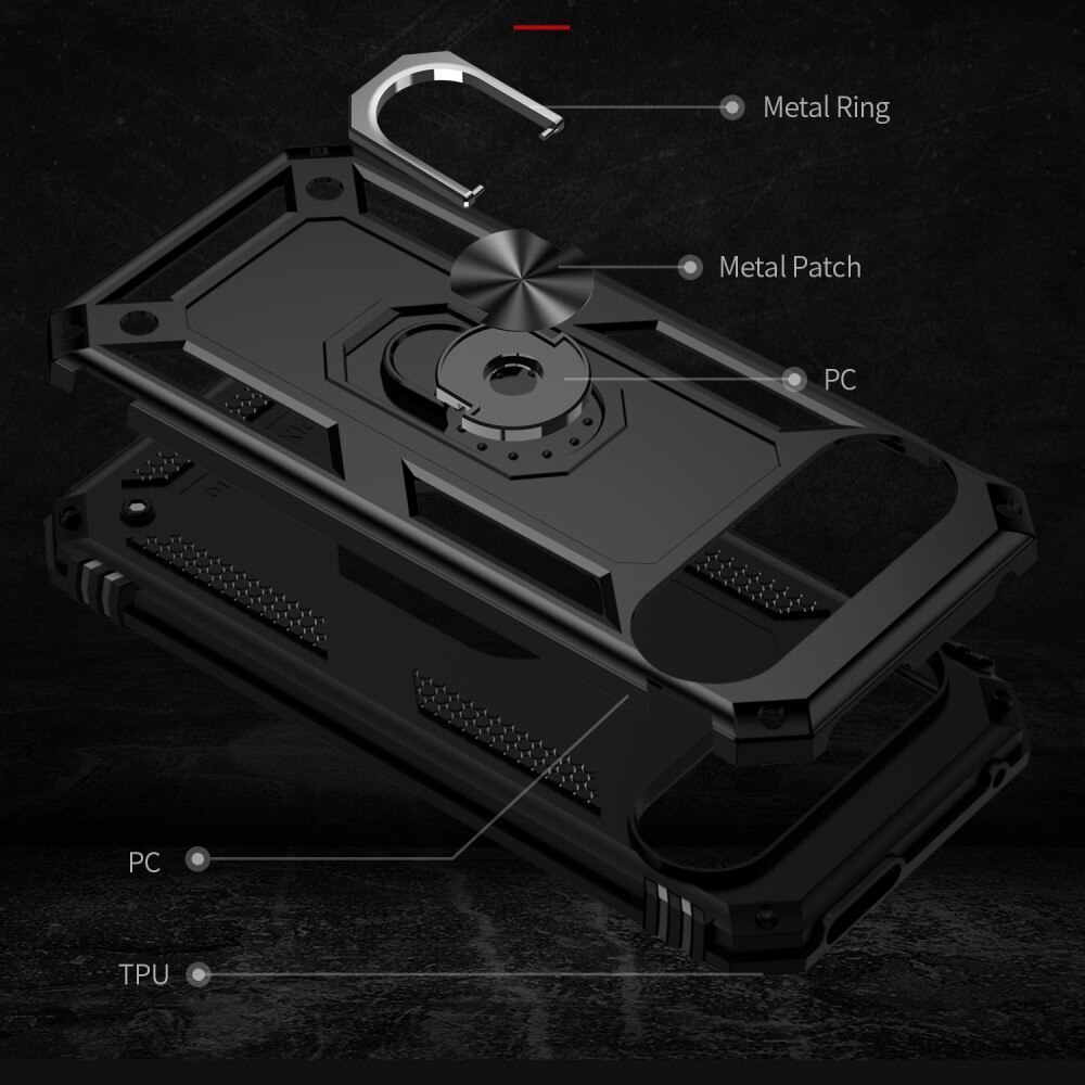 Funda híbrida Tech Ring Google Pixel 9 Pro XL negro
