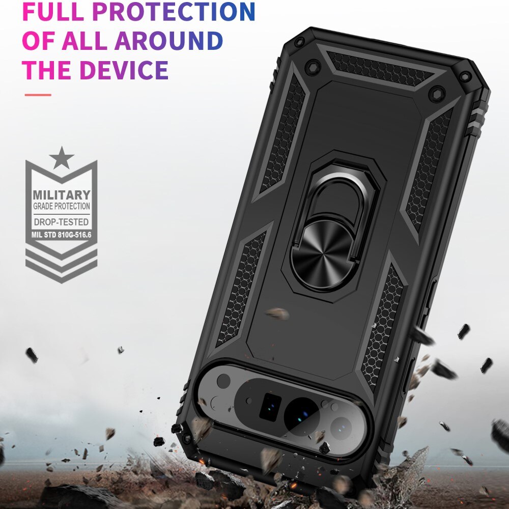 Funda híbrida Tech Ring Google Pixel 9 Pro XL negro