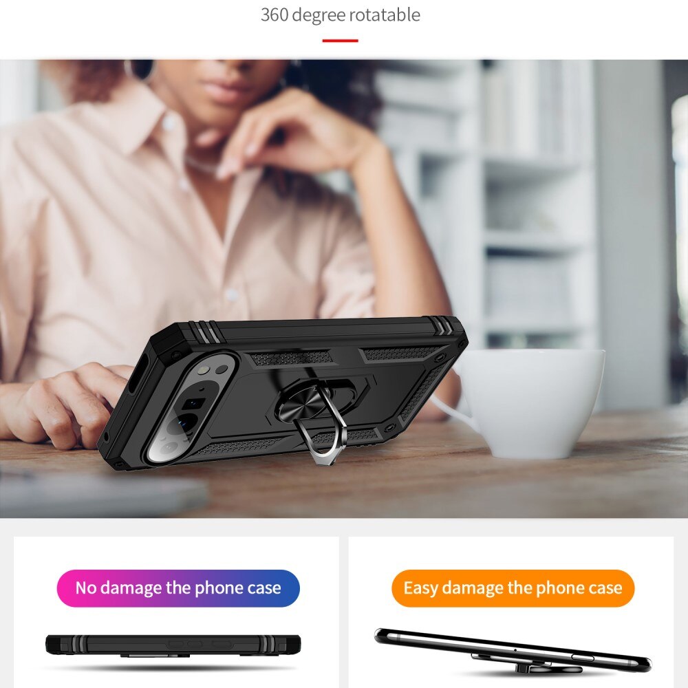 Funda híbrida Tech Ring Google Pixel 9 Pro XL negro
