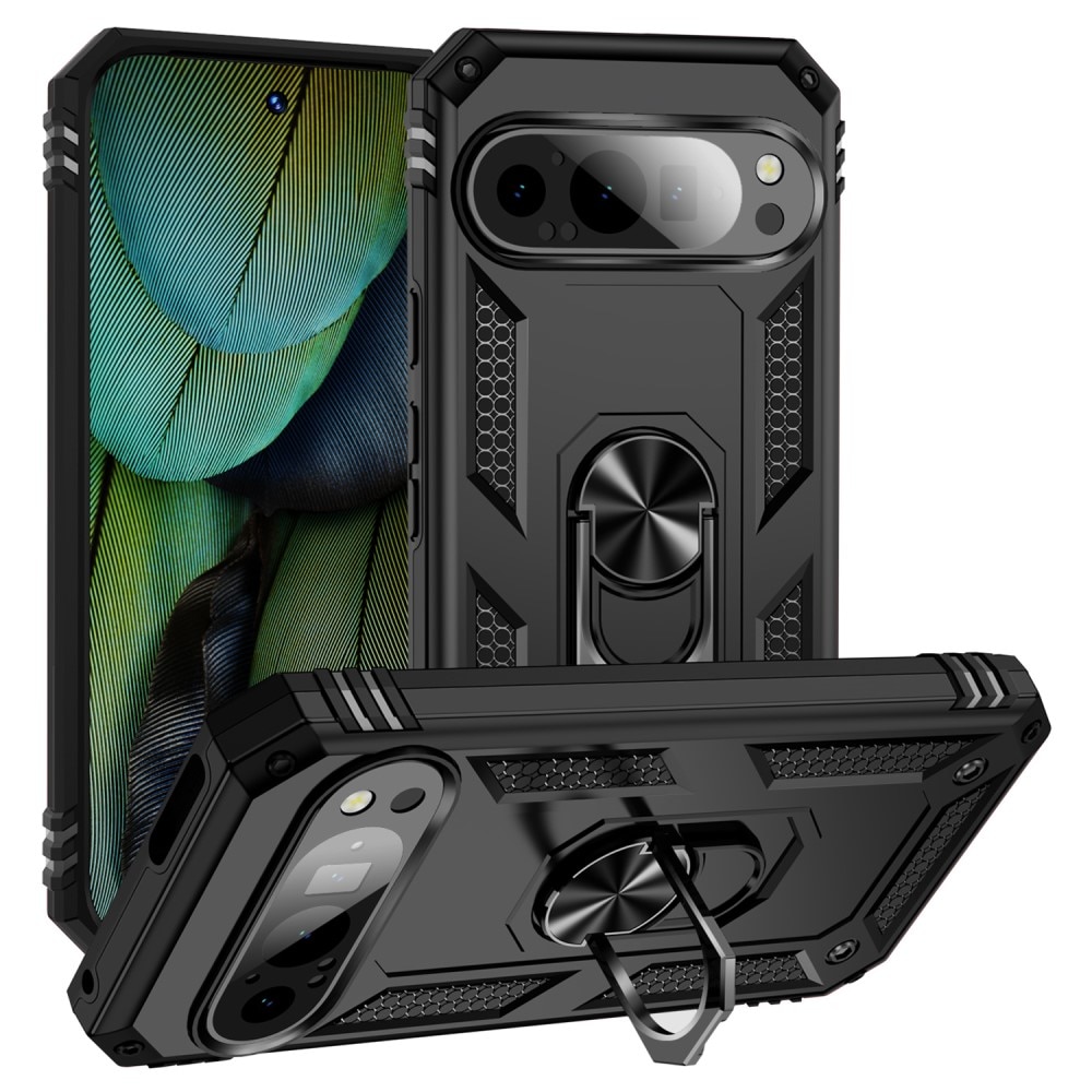 Funda híbrida Tech Ring Google Pixel 9 negro