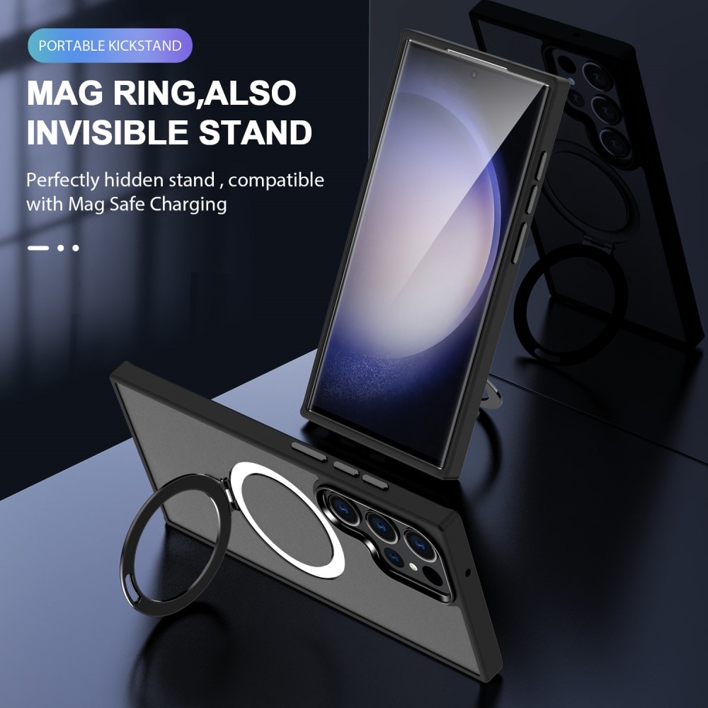 Funda híbrida MagSafe Ring Samsung Galaxy S24 Ultra negro