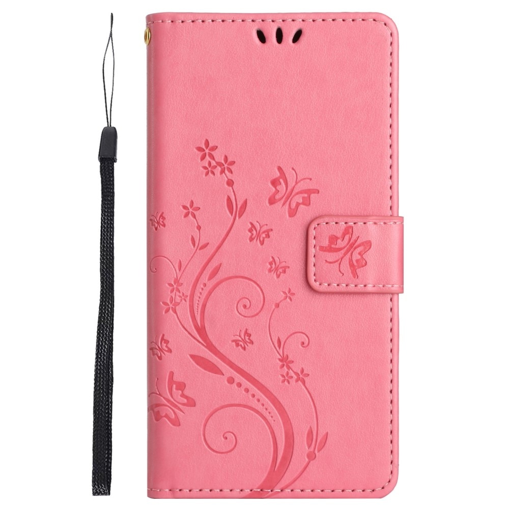 Funda de Cuero con Mariposas Sony Xperia 10 VI, Rosa