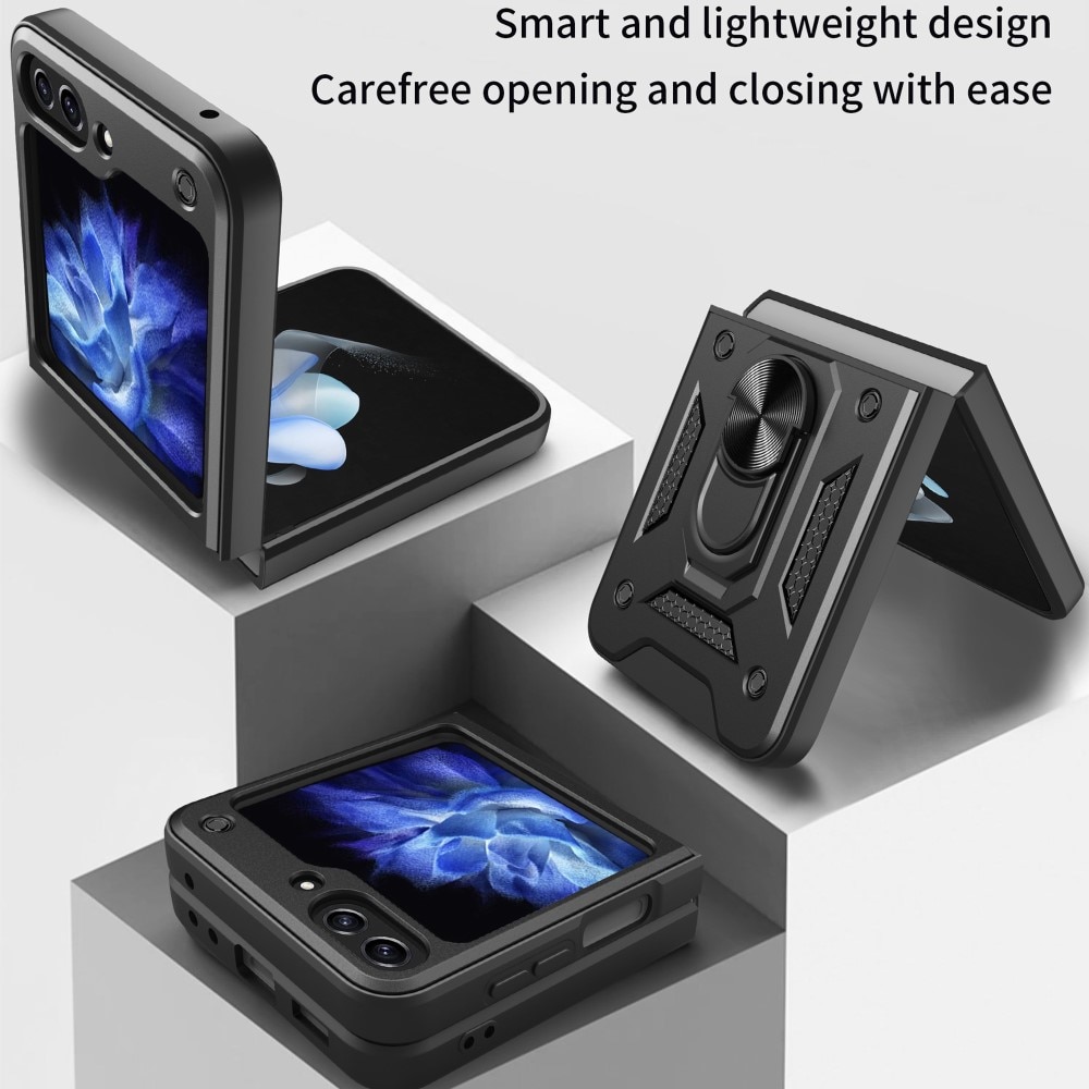 Funda híbrida Tech Ring Samsung Galaxy Z Flip 6 negro