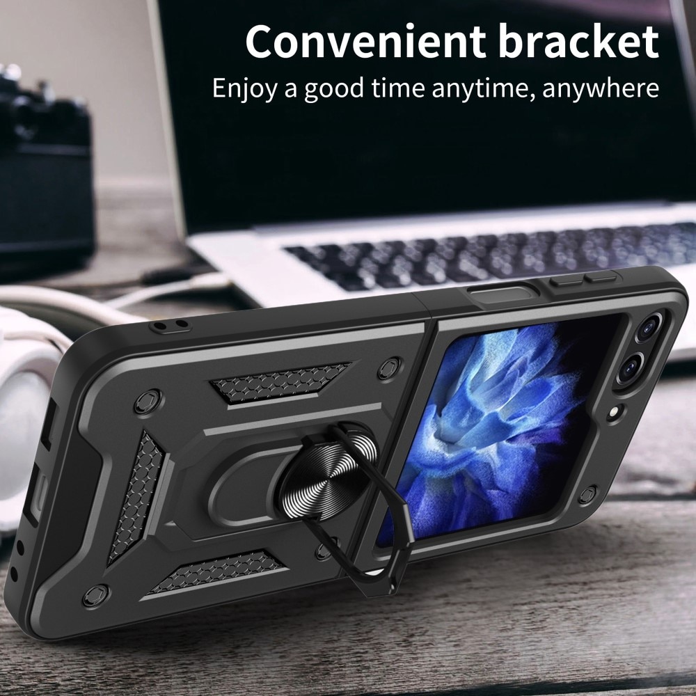 Funda híbrida Tech Ring Samsung Galaxy Z Flip 6 negro