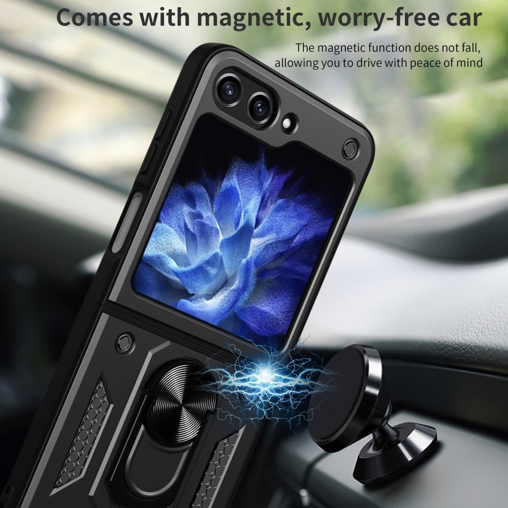 Funda híbrida Tech Ring Samsung Galaxy Z Flip 6 negro